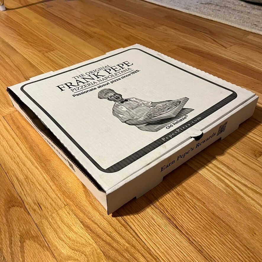 Frank Pepe Pizzeria Napoletana Pizza Box Pepe's New Haven CT
