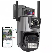 Dual Lens HD 1080P WiFi IP Camera Wireless Outdoor CCTV PTZ Home Security IR   