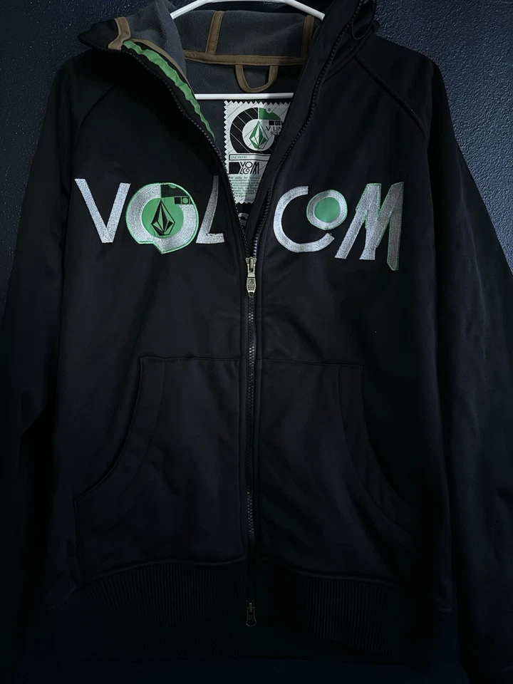 Volcom V Line Science Jacket Men Size S Black Full Zip Snow Boarding Skiing - Image 2 of 4