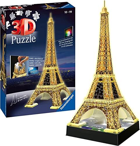 Ravensburger 12579 Эйфелева башня перед сном 216 Серия 3D-головоломок Teile Night Edition 17090₽