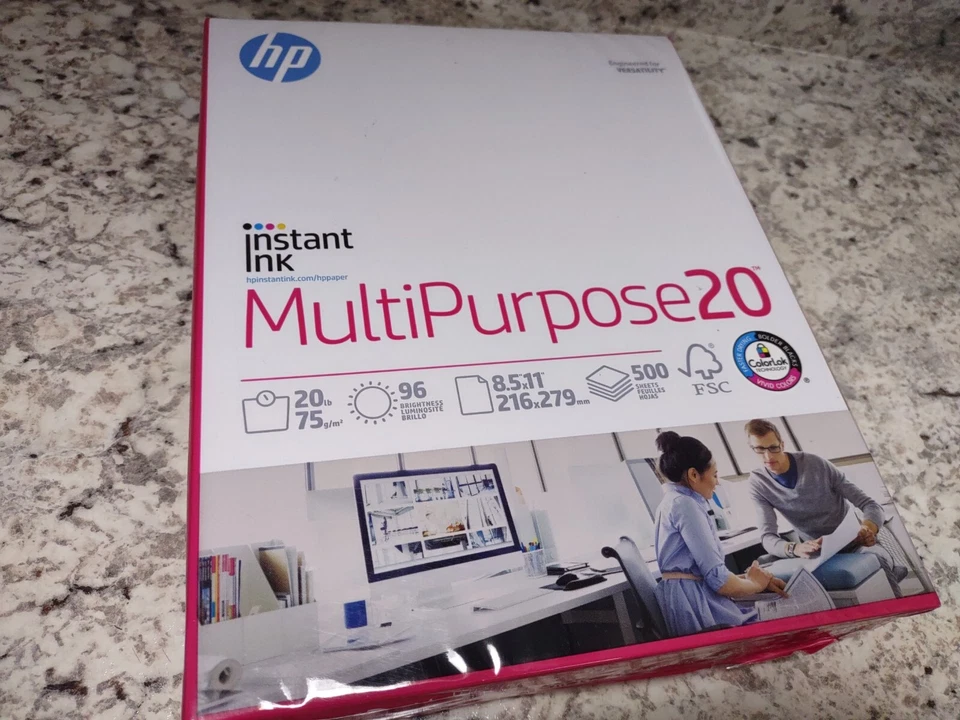 HP Printer Paper MultiPurpose 20lb, 8.5x11, Letter, 96 Bright,1 Ream, 500 Sheets - Image 2 of 4