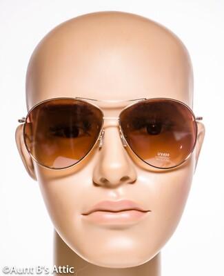 Sunglasses Classic Aviator Style Metal Frame Shaded Lens Costume Glasses