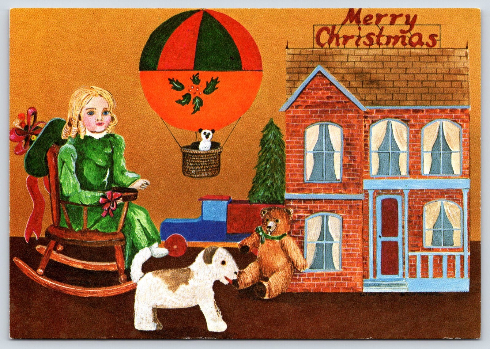 Vintage Postcard Continental Merry Christmas Toys From Grandma's Attic