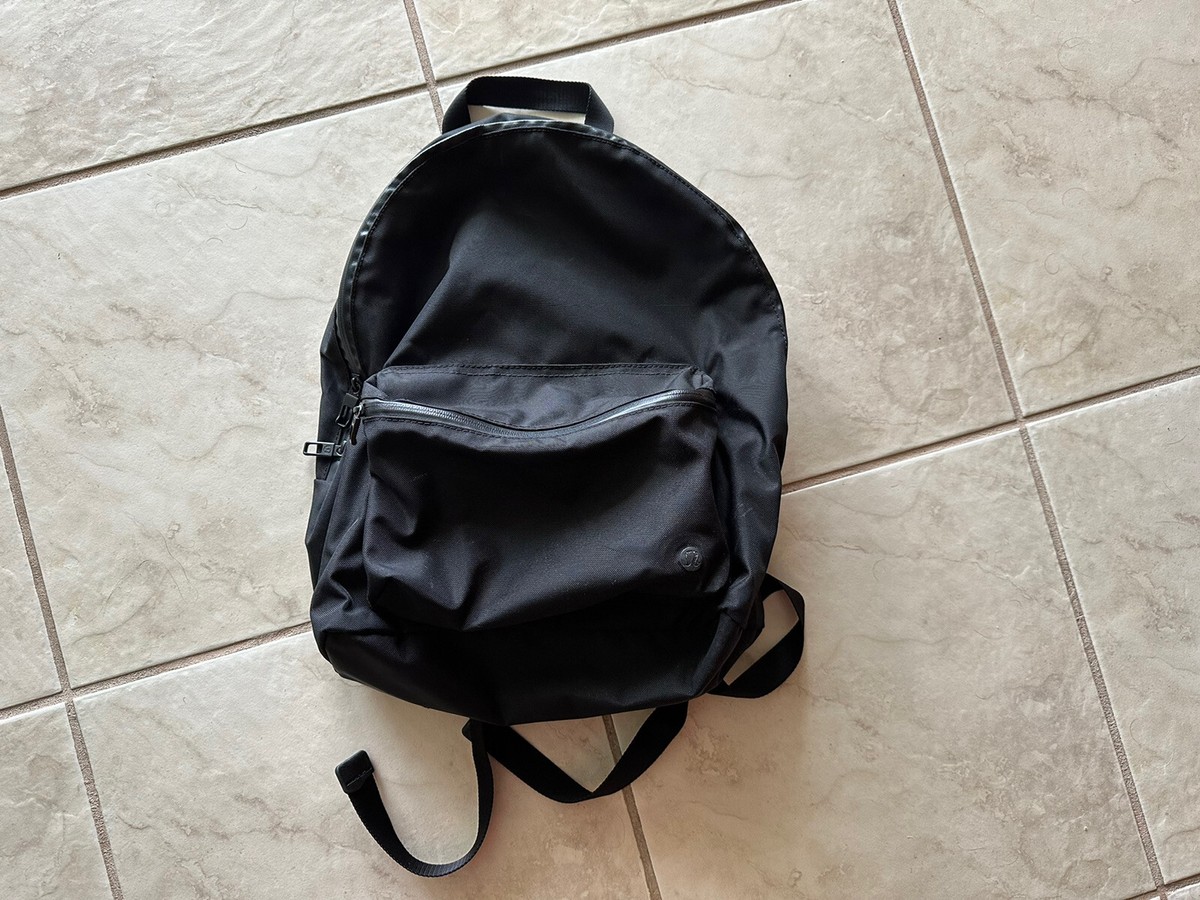 lululemon black running backpack Lululemon Black Mainstay Running Bag Day Yoga Backpack