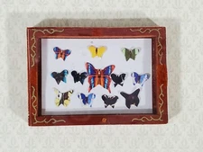 Dollhouse Butterfly Shadow Box 1:12 Scale Miniature Decor Accessories