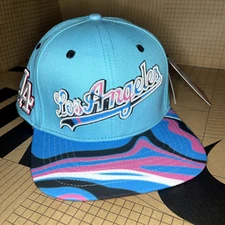 LOS ANGELES DODGERS Pro Standard Swirl Blue/Pink/Black Snapback Cap