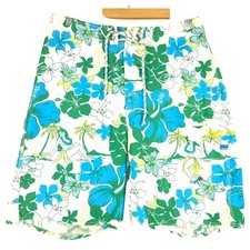 Abercrombie  Fitch Floral Swim Trunks Hula Girl Beach Shorts Size 33