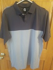 FootJoy FJ Golf Polo Shirt Mens Athletic Fit Short Sleeve Gray Large