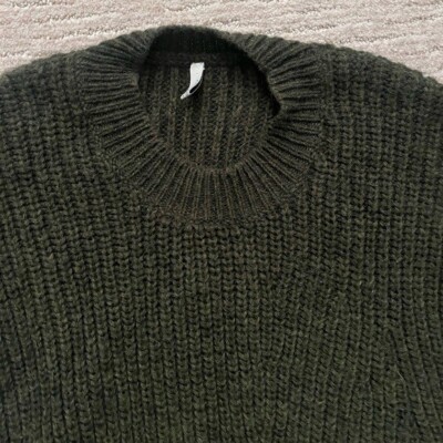 FAITH CONNEXION Chunky Knit Green Long Sweater XS | eBay