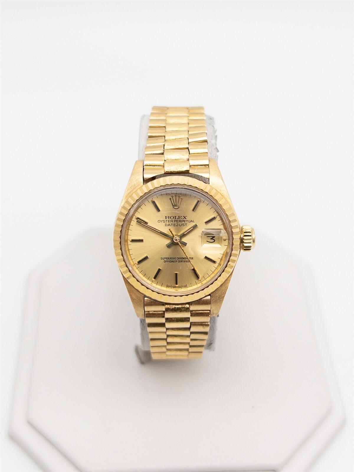 $25,000 ROLEX DATEJUST PRESIDENT 18k Yellow