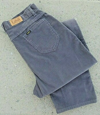 TALL GALS 18 LONG LEE BOOTCUT 5 POCKET GRAY THIN WALE CORDUROY JEAN PANT 33 X 34