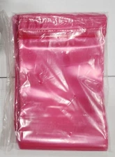 (500) 9x12 Pink Tinted Anti-Static Poly Zipper Ziplock Bags 4mil Reclosable Bag 