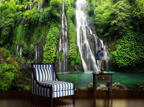 Jungle Wallpaper Waterfall Wall Mural Rainforest Decor Custom Paper Poster - Picture 11 of 13