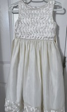 Cinderella Couture Girl/Kid Size 10 - Ivory Color - Pearl Accent - Flower Girl