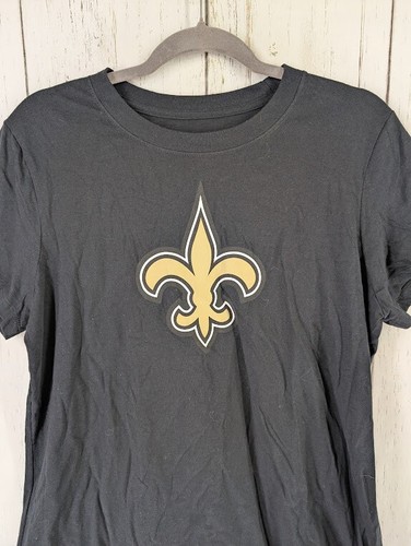 Nike Size Large Womens Black New Orleans Saints Logo Short Sleeve Cotton Tshirt - Picture 3 of 8