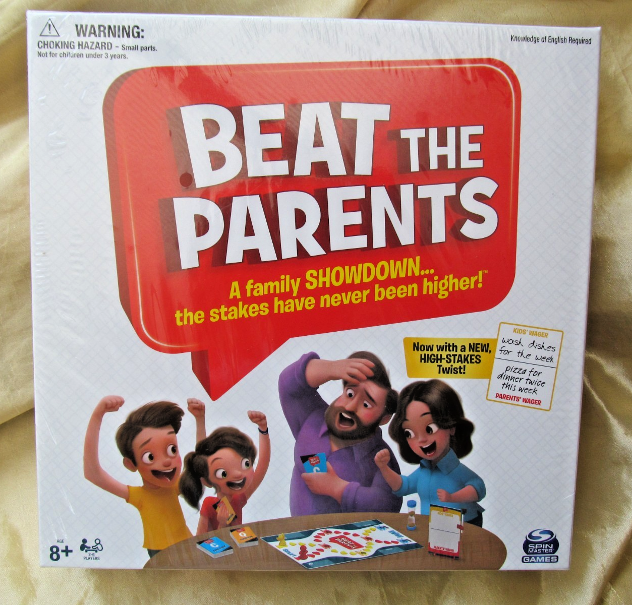 SPIN MASTER BEAT THE PARENTS ~ 2nd Edition Game ~ Family Board Game ~ NEW SEALED