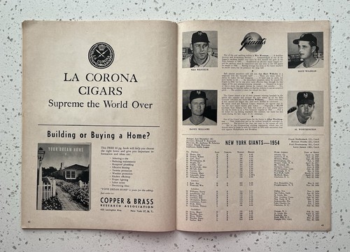 1954 World Series Program Giants Version Unscored - Picture 14 of 14
