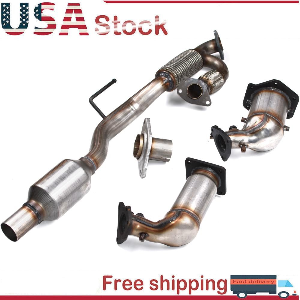 3PC Catalytic Converter Y-Pipe for 2013 Nissan JX35 2014-2015 Infiniti QX60 3.5L