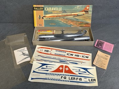 Seltener Faller Caravelle Flugzeug Bausatz Vintage Modellbau Set in OVP #425