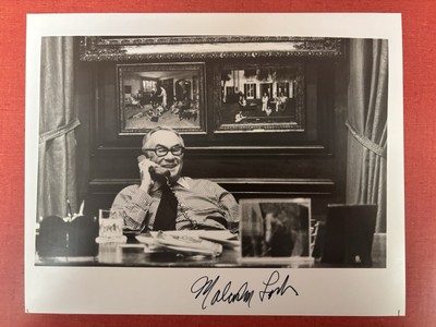 MALCOLM FORBES Autographed Signed Photo Forbes Magazine New Jersey State Senator