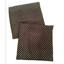 **PAIR ** BLACK WITH WHITE EMBROIDERY 15 SQUA...