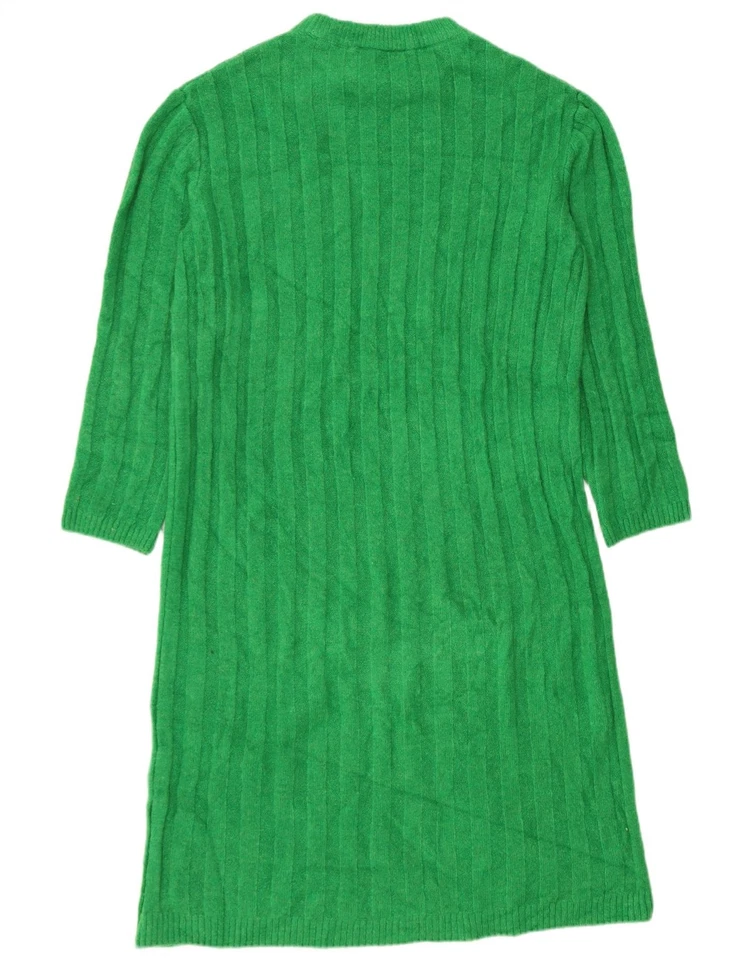 ZARA Womens Long Sleeve Jumper Dress UK 14 Medium Green Acrylic BZ14 - Image 2 of 3