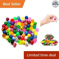 Bouncy Balls 100 Pieces Assorted Colorful High Bounce 28mm Party Favors