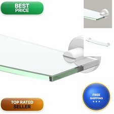 Gatco Locke 5486 Glass Shelf 20 Matte White Wall Mounted Bathroom