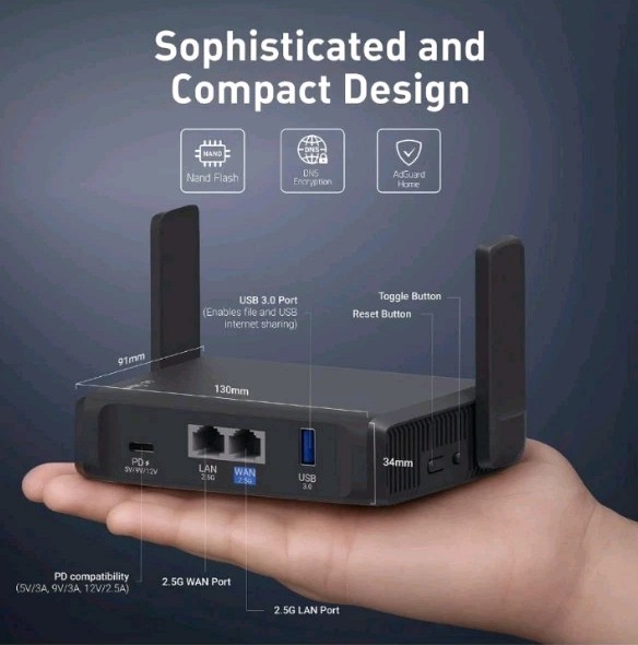 GL.iNet GL-BE3600 (Slate 7) Portable Travel Wireless Router Pocket