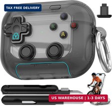 for AirPods Pro 3 Case Cover, with Pressable Button, Safety Lock Phone Stand,C