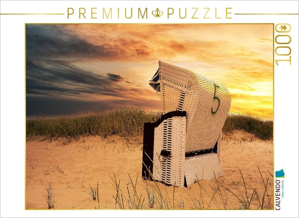 Calvendo Puzzle Beach Chair On Amrum | 1000 Pieces, Finished Size 25.2 × 18.9 In-image