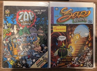 Zap Comix #3 (3rd print) & #5(1st print)/F+