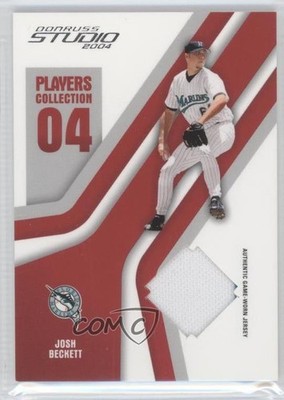 2004 Donruss Studio Players Collection Relics Red 2/150 Josh Beckett #PC-44 0v1