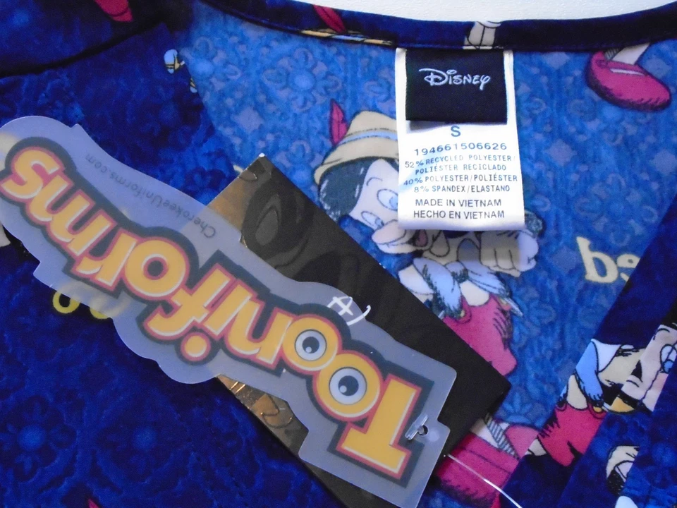 Nuevo con etiquetas Exfoliantes Disney Pinnochio Cuello en V Sin Cuerdas Poliéster Spandex Para Hombres S Foto 3 de 4