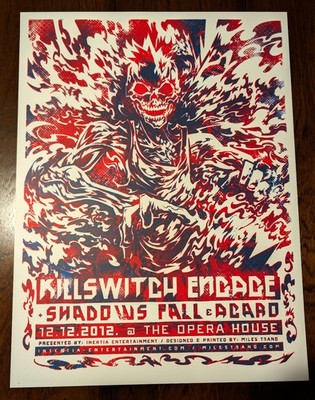 Killswitch Engage Shadows Fall ACARO Toronto 2012 Miles Tsang Art Poster Print
