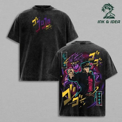 Jotaro Kujo Star Platinum JoJos Bizarre Adventure Dark Anime Streetwear T-Shirt