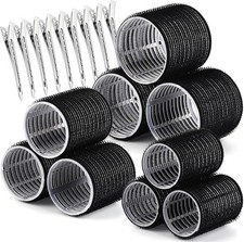 Teenitor 18pcs Hair Rollers Set, 9 Hair Rollers for Women and 9 Hair Clips 3 Siz