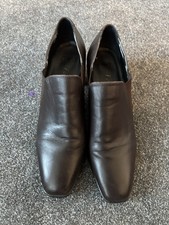 Footglove M&S Shoes Brown Stretch Sides comfort Discontinued Size 7.5