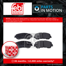 Brake Pads Set fits RENAULT KADJAR HLA7 Front 2015 on 410601596R 410604EA0A Febi