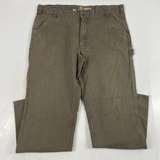 Carhartt Pants Mens 40 x 32 Brown Carpenter Relaxed Straight Leg Workwear Rugged