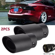 2pcs For Nissan Maxima Exhaust Pipe Tip Rear Tail Throat Muffler Tailpipe Black 2pcs For Nissan Maxima Exhaust Pipe Tip Rear Tail Throat Muffler Tailpipe Black