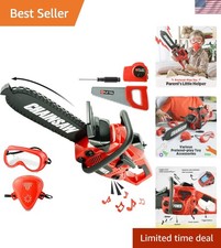 Realistic Toy Chainsaw for Kids - Fun Power Tool Set for Outdoor Play Ages 3-8