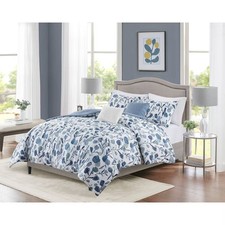 4pc Twin/Twin Extra Long Ramona Seersucker Tulip Print Comforter Bedding Set -