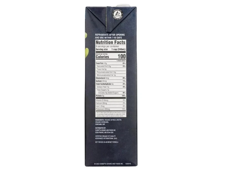 Leche de soja original sin azúcar Westsoy orgánica, 64 OZ - Paquete de 1 Foto 4 de 4