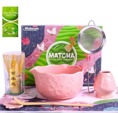 Matcha Set Pink, 7-Piece Premium Starter Set for Beginners