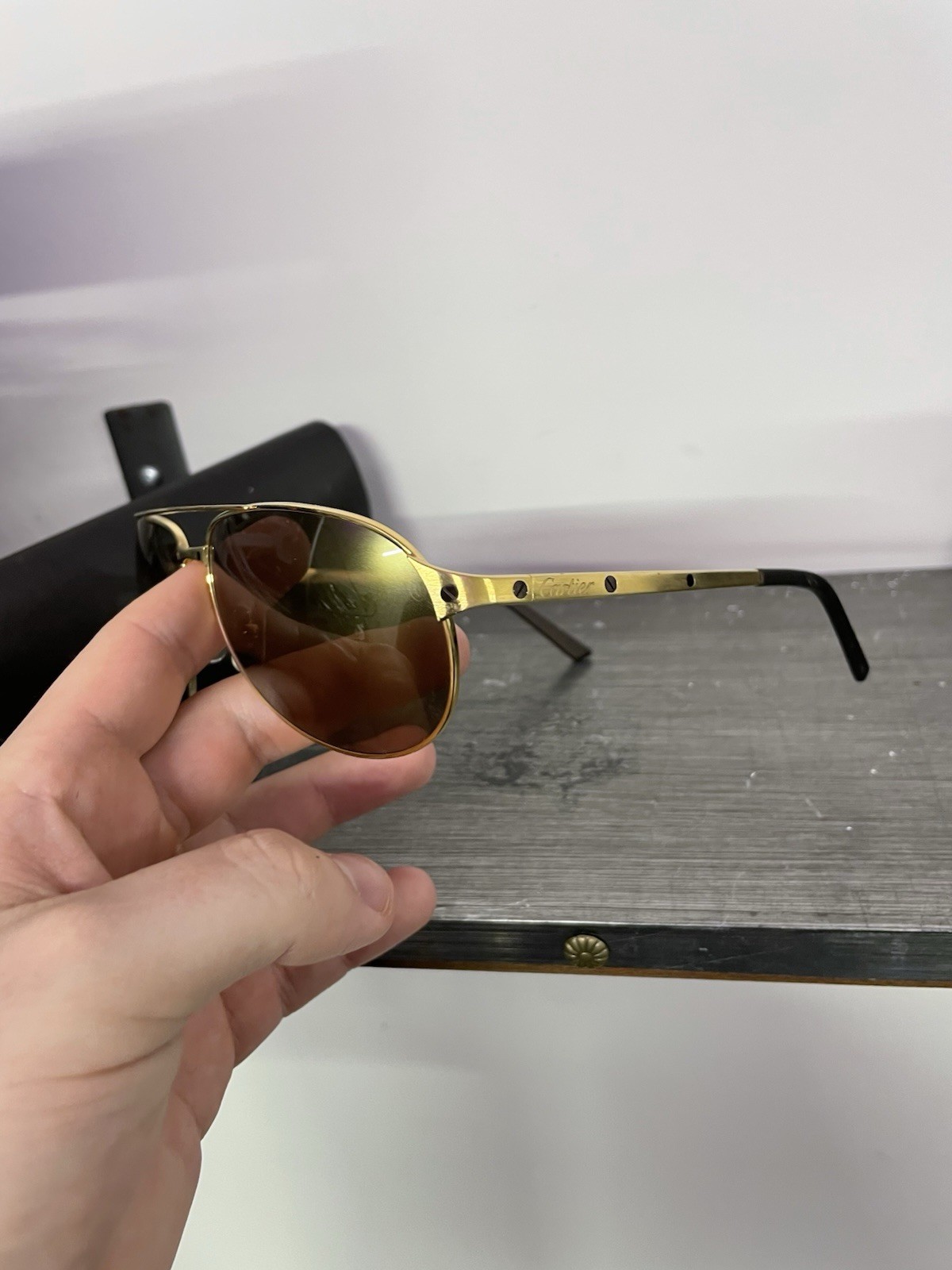 Cartier Santos Dumont Sunglasses with Case Made in France 100percent Authentic image 8