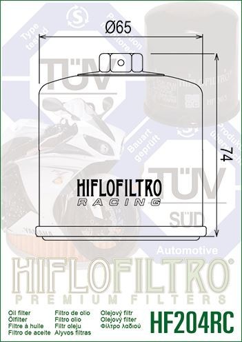 Hiflo Filtro Oil filter - HF204RC x2 - Picture 2 of 2