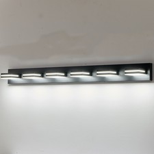 LED 47'' Vanity 6 Light Modern Matte Black for Bathroom Mirror Wall Lamp Fixture