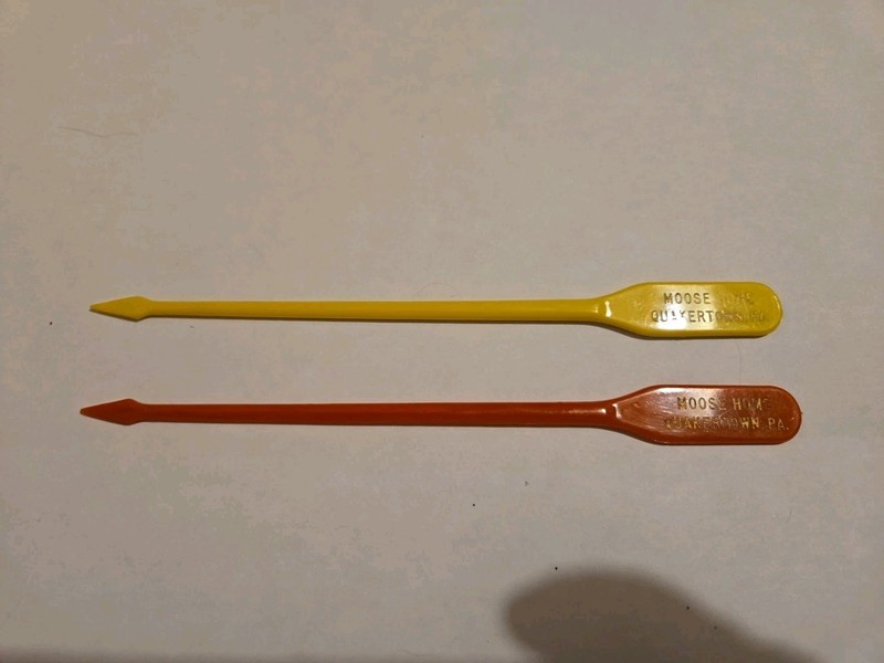 VTG Swizzle Cocktail Drink Stir STICKS 2 MOOSE HOME  QUAKERTOWN, PA. 