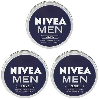 NIVEA MEN Creme, pflegende Hautcreme mit Vitamin E für 150 ml (3er Pack) 